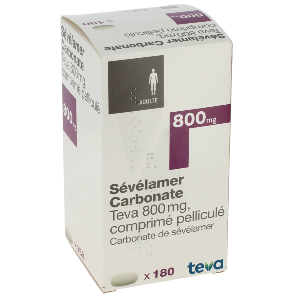 Sevelamer Carbonate Teva 800 Mg, Comprimé Pelliculé