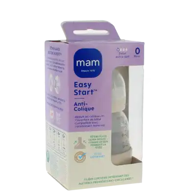 Mam Easy Start Nature Biberon Tétine Débit 0 Sable 130 Ml à CHAMPAGNOLE