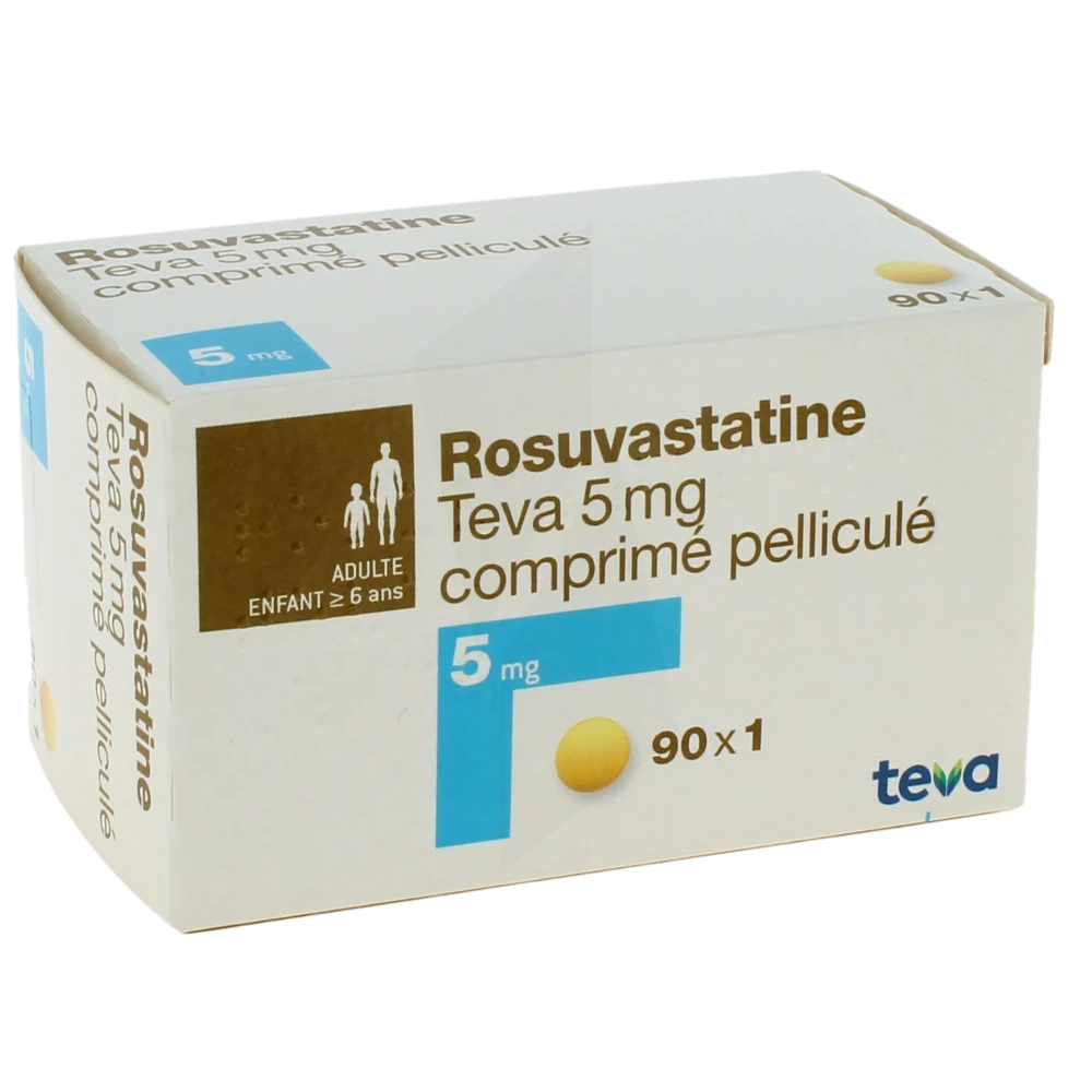 Rosuvastatine Teva 5 Mg, Comprimé Pelliculé