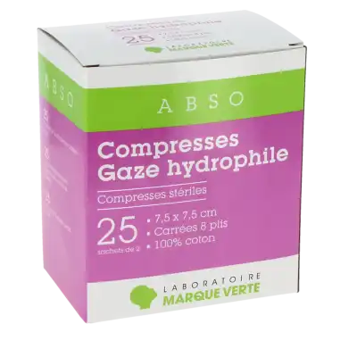 Marque Verte Abso Compresses Gaze 7,5x7,5 à DIJON