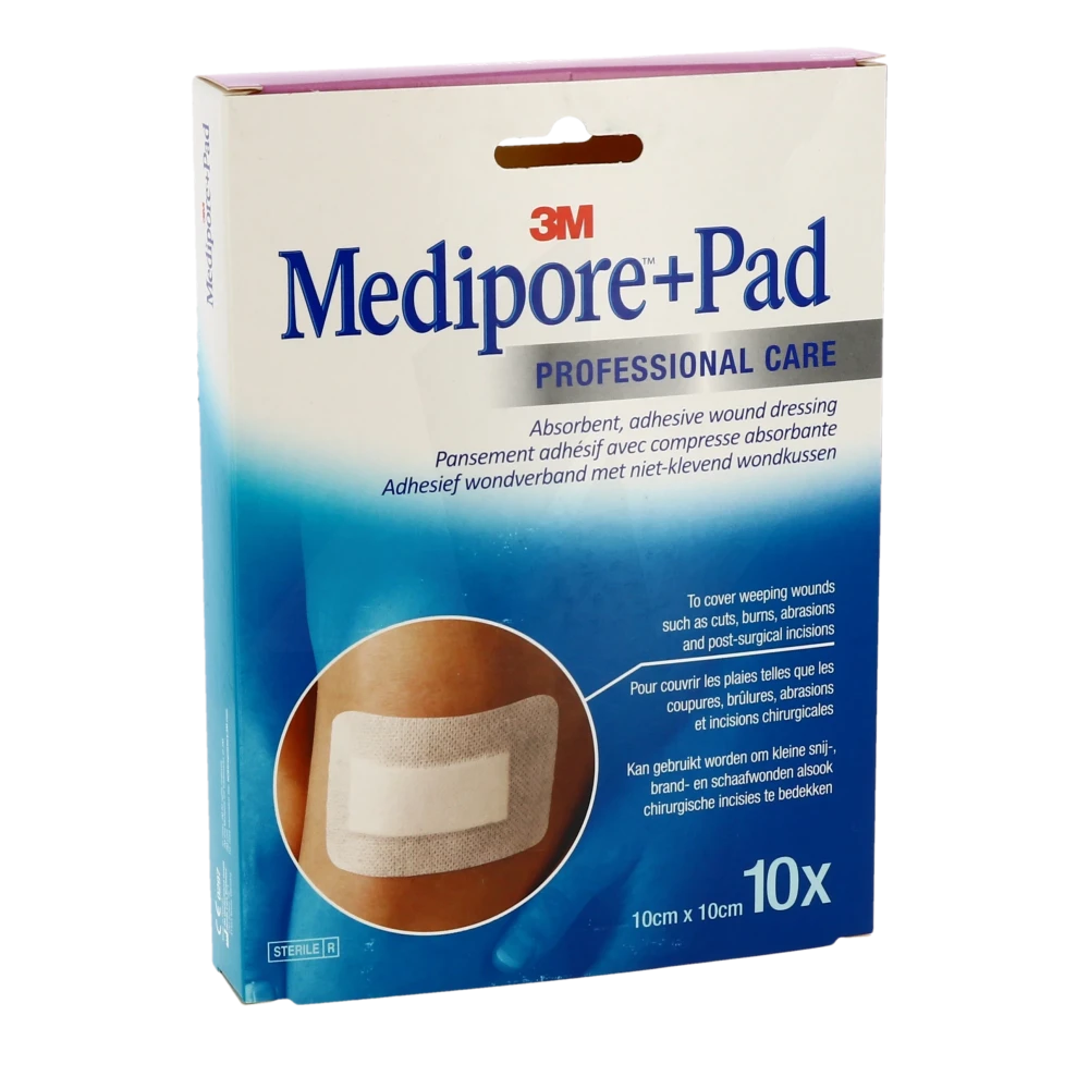 Medipore + Pad, 10 Cm X 10 Cm, Bt 10