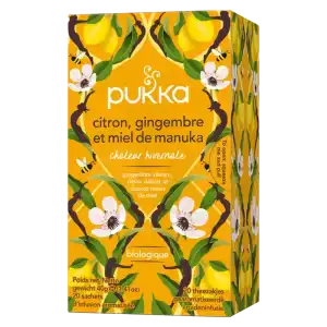 Pukka Allié Immunité Citron, Gingembre & Miel De Manuka 20 Sachets à BOURBOURG