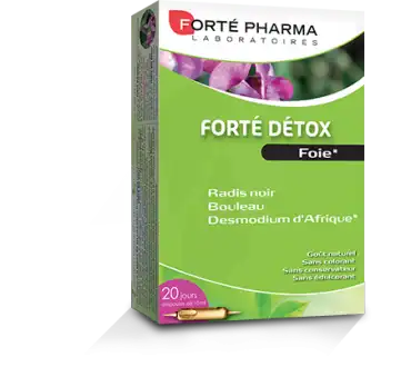 Forte Détox Foie Solution Buvable 20 Ampoules/10ml à Belfort