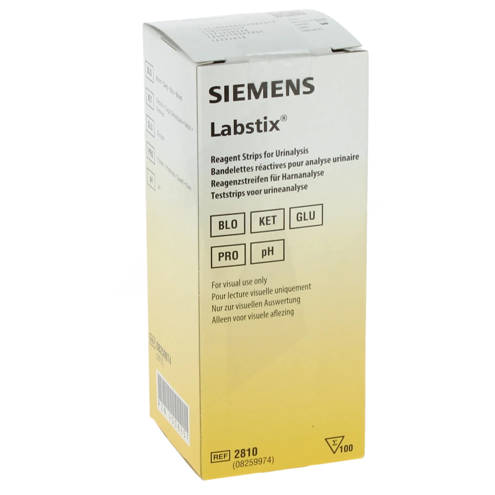 Siemens Labstix Bandelettes Réactives Pour Analyse D'urine B/100