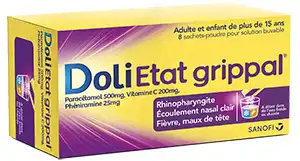 Doli Etat Grippal Paracetamol/vitamine C/pheniramine 500 Mg/200 Mg/25 Mg, Poudre Pour Solution Buvable En Sachet à BORDEAUX