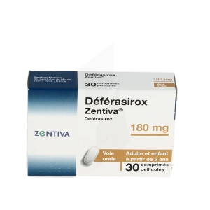 Deferasirox Zentiva 180 Mg, Comprimé Pelliculé