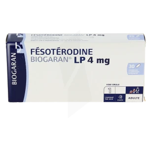 Fesoterodine Biogaran Lp 4 Mg, Comprimé à Libération Prolongée