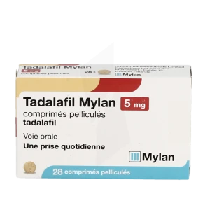 Tadalafil Mylan 5 Mg, Comprimé Pelliculé