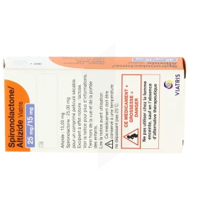 Spironolactone Altizide Viatris 25 Mg/15 Mg, Comprimé Pelliculé Sécable