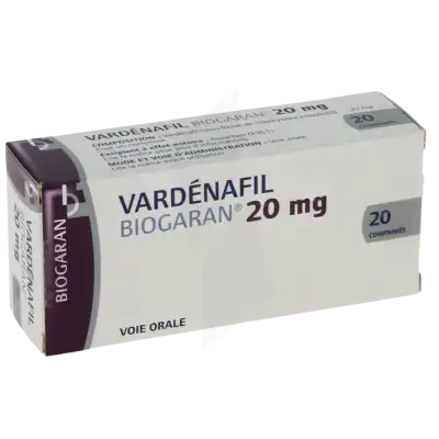 Vardenafil Biogaran 20 Mg, Comprimé à MERINCHAL