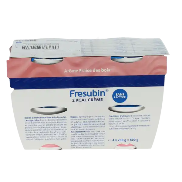 Fresubin 2 Kcal Crème Nutriment Fraise Des Bois 4pots/200g