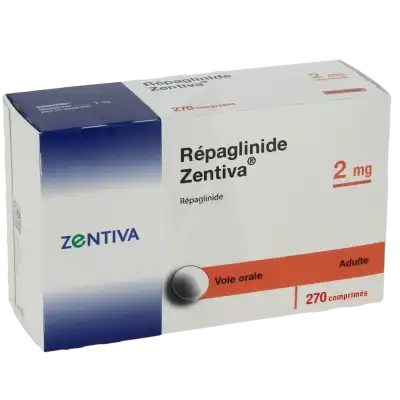 Repaglinide Zentiva 2 Mg, Comprimé à Bordeaux