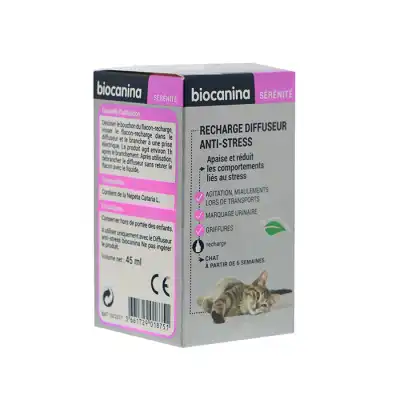 Biocanina Recharge Pour Diffuseur Anti-stress Chat 45ml à MIRAMONT-DE-GUYENNE