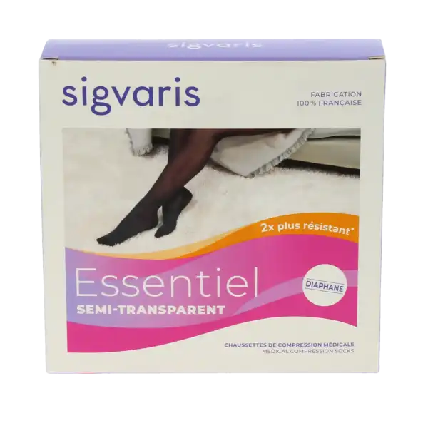 Sigvaris Essentiel Semi-transparent Chaussettes  Femme Classe 3 Dune X Large Normal