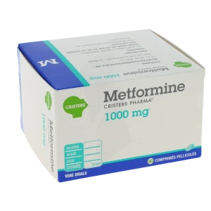 Metformine Cristers Pharma 1000 Mg, Comprimé Pelliculé