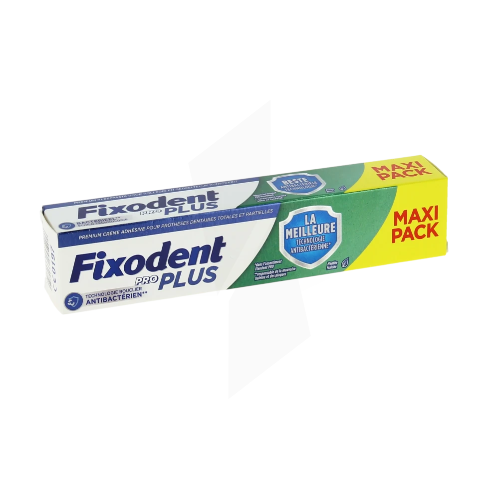 Fixodent Pro Cr Adhésive Plus Duo Antibactérienne T/57g