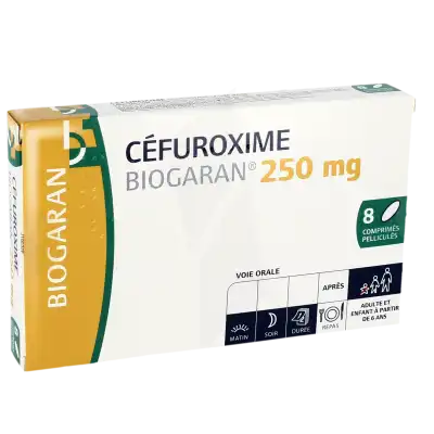 CEFUROXIME BIOGARAN 250 mg, comprimé pelliculé