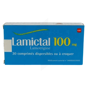 Lamictal 100 Mg, Comprimé Dispersible Ou à Croquer