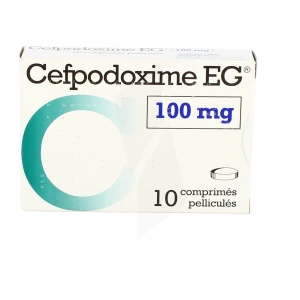 Cefpodoxime Eg 100 Mg, Comprimé Pelliculé