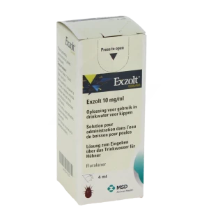 Exzolt 10 Mg/ml Solution Pour Administration Dans L'eau De Boisson Pour Poules, Solution Pour Administration Dans L'eau De Boisson