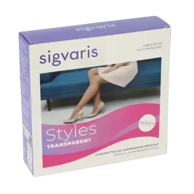 Sigvaris Styles Transparent Chaussettes  Femme Classe 2 Beige 130 Medium Normal à Angers