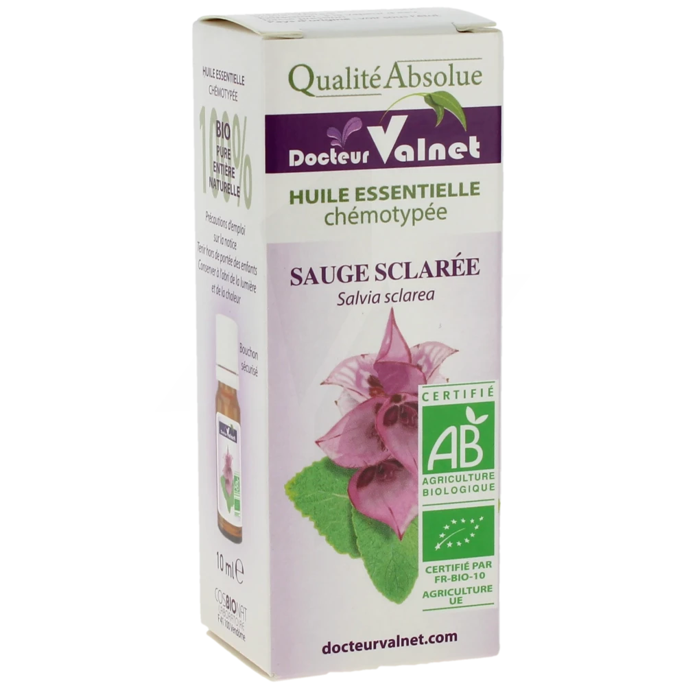 Docteur Valnet Huile Essentielle Bio, Sauge Sclaree 10ml