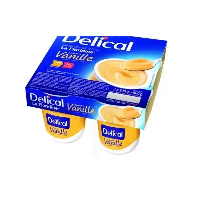 Delical Crème La Floridine Hp Hc Nutriment Vanille 4pots/200g