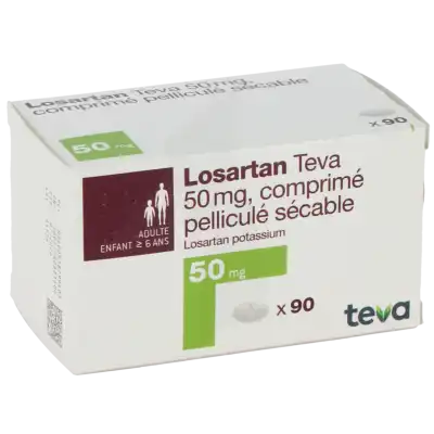 Losartan Teva 50 Mg, Comprimé Pelliculé Sécable à TOULOUSE