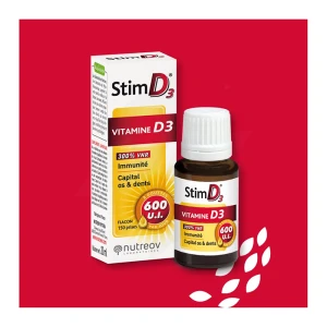 Nutreov Stim D3 Vitamine D3 Solution Buvable 2fl Compte-gouttes/20ml