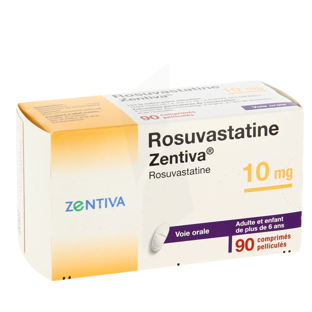 Rosuvastatine Zentiva 10 Mg, Comprimé Pelliculé