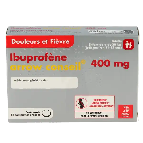 Ibuprofene Arrow Conseil 400 Mg, Comprimé Enrobé