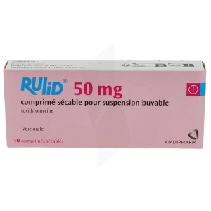 Rulid 50 Mg, Comprimé Sécable Pour Suspension Buvable