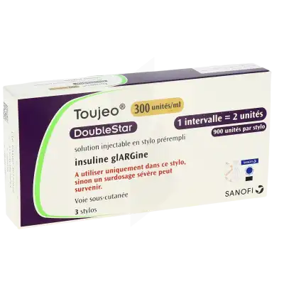 Toujeo 300 Unités/ml Doublestar, Solution Injectable En Stylo Prérempli à FLEURANCE