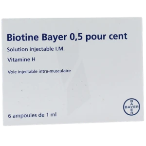 Biotine Bayer 0,5 Pour Cent, Solution Injectable I.m.