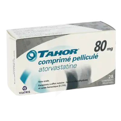 TAHOR 80 mg, comprimé pelliculé