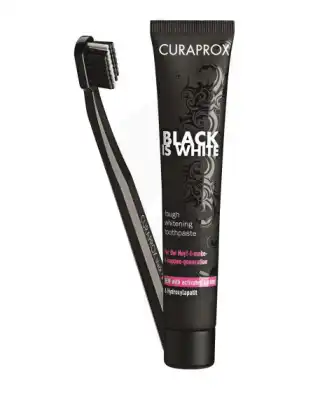 Curaprox Black Is White 90ml + Brosse à Dent à ROMORANTIN-LANTHENAY