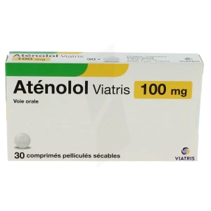 Atenolol Viatris 100 Mg, Comprimé Pelliculé Sécable