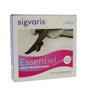 Sigvaris Essentiel Diaphane Semi-transparent Chaussette Classe 2 Femme Noir Normal Xxl