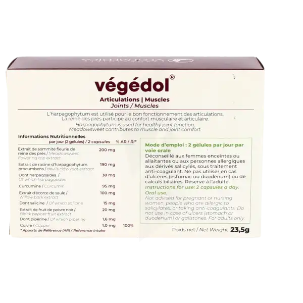 Vegedol Gélules B/60