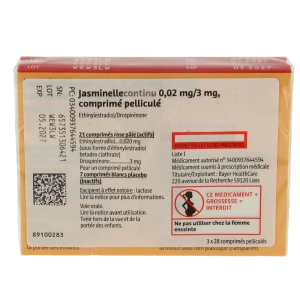 Jasminellecontinu 0,02 Mg/3 Mg, Comprimé Pelliculé
