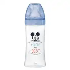 Dodie Disney Initiation+ Biberon Avec Anses Tétine 3 Vitesses Débit 3 +6mois Mickey Bleu 330ml à Bordeaux