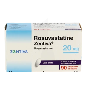 Rosuvastatine Zentiva 20 Mg, Comprimé Pelliculé