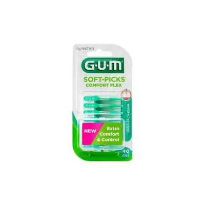 Gum Soft Picks Comfort Flex Pointe Menthe Interdentaire B/40 à LA COTE-SAINT-ANDRÉ