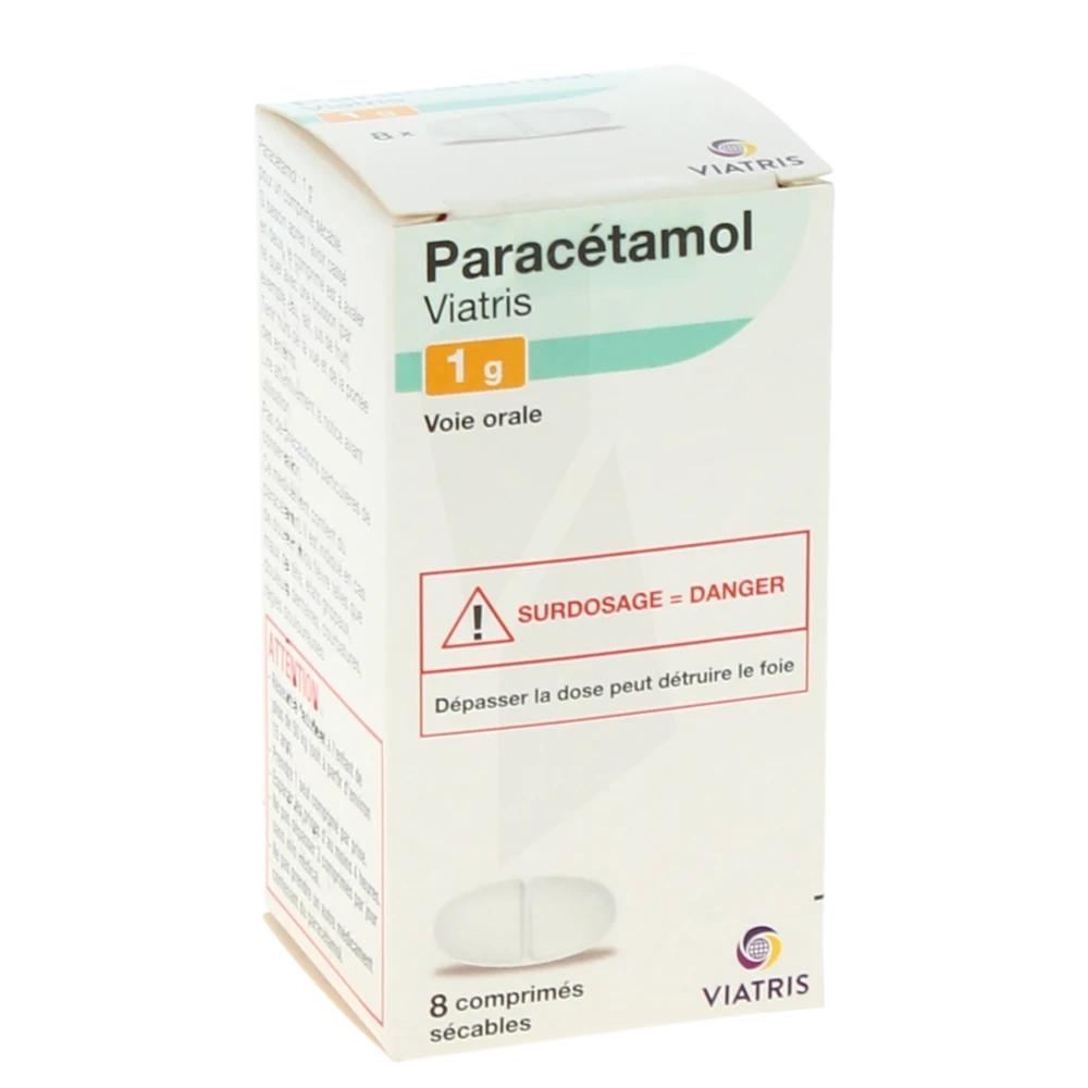 Paracetamol Viatris 1000 Mg, Comprimé Sécable