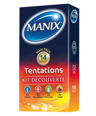 Manix Tentation Préservatif B/14 à LA-RIVIERE-DE-CORPS