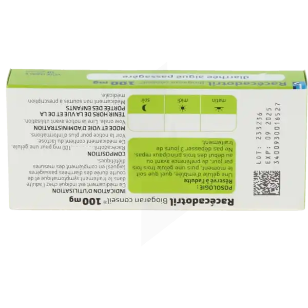 Racecadotril Biogaran Conseil 100 Mg, Gélule