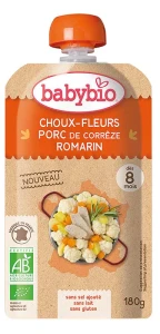 Babybio Gourde Choux Fleurs Porc Romarin