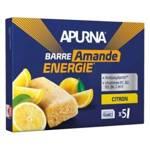 Apurna Barre énergie Fondante Citron Amande 5*25g