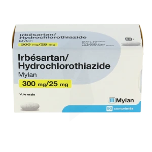 Irbesartan/hydrochlorothiazide Viatris 300 Mg/25 Mg, Comprimé