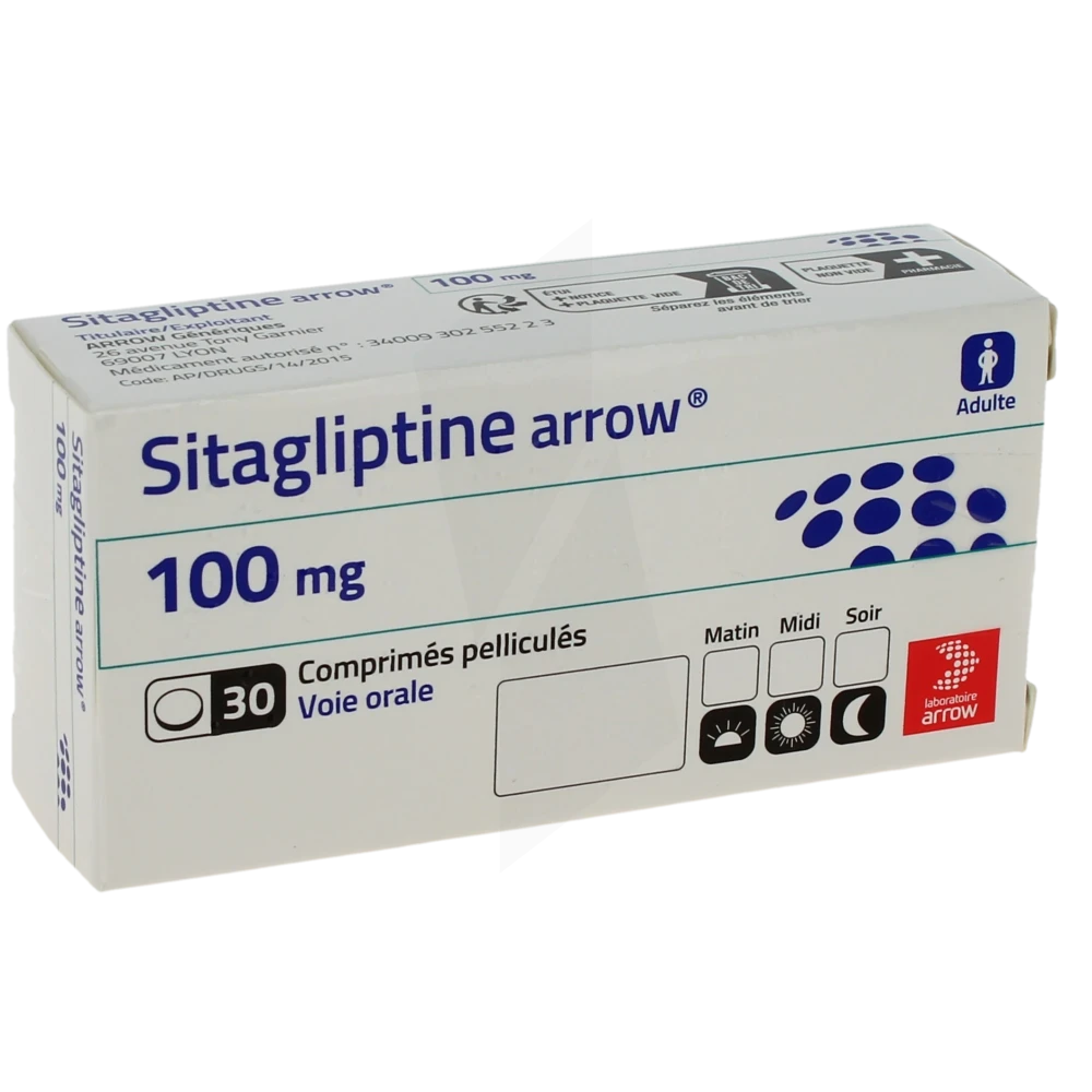 Sitagliptine Arrow 100 Mg, Comprimé Pelliculé